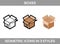 Simple Set ofÂ Isometric packaging boxes Vector 3DÂ Icons. Color isometric icons without strokes. Cardboard boxes